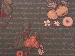 All Over Fruit: ALL OVER FRUIT green fabric per metre